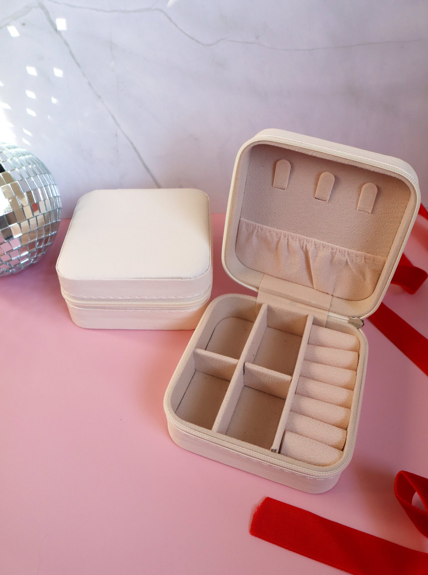 Travel Jewelry Box - Beige