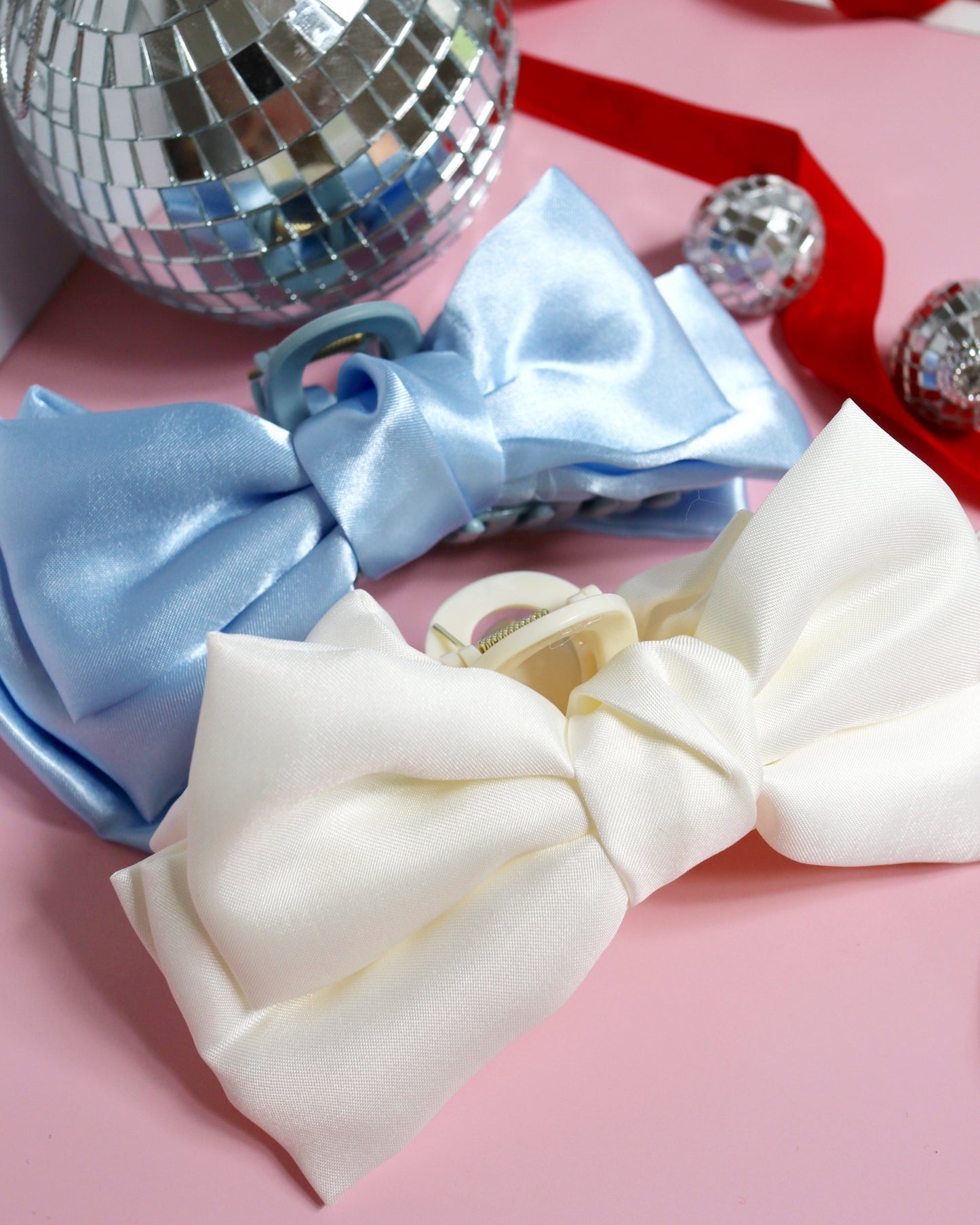 Satin Bow Hair Claw Clip