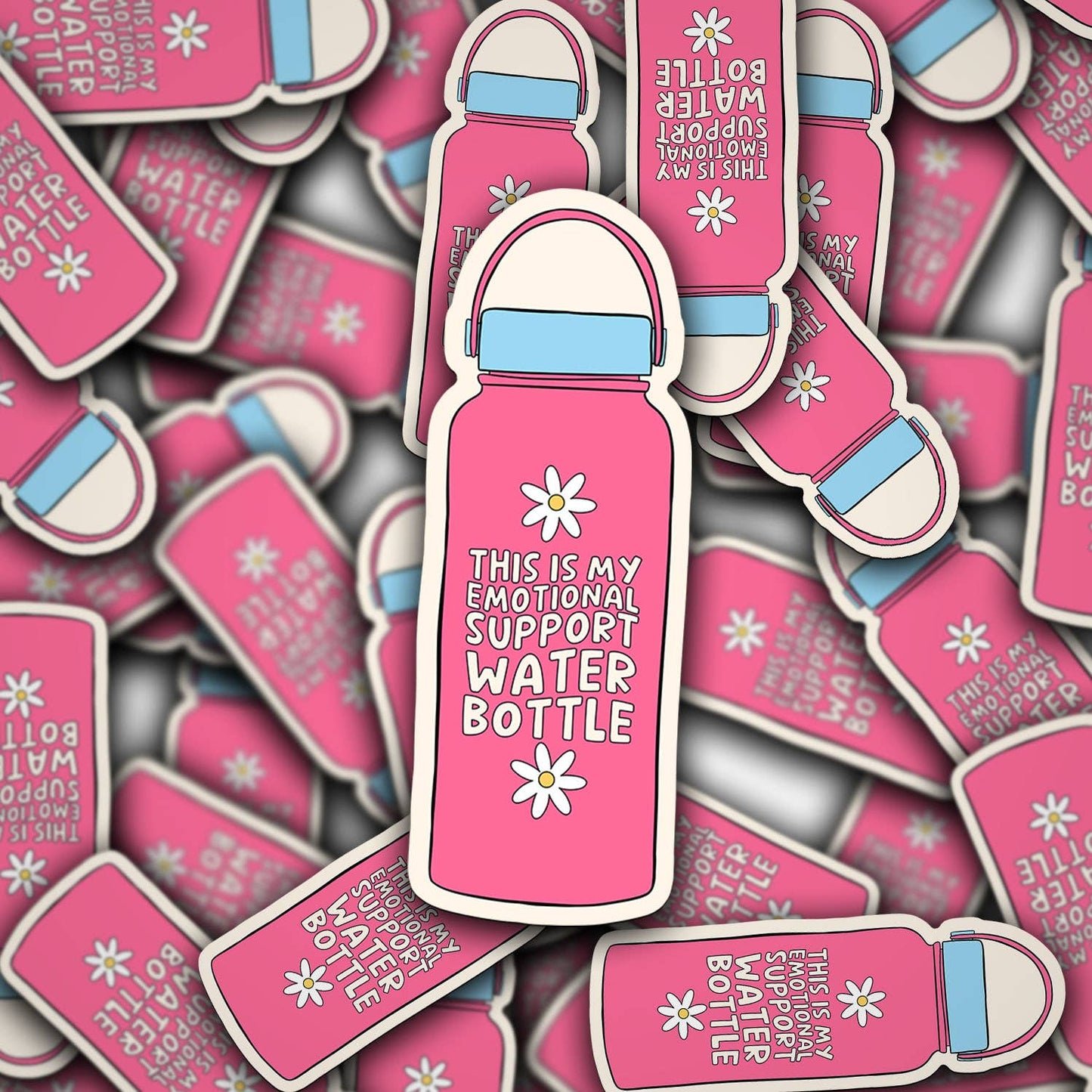 Emotional Support Water Bottle Vinyl Sticker