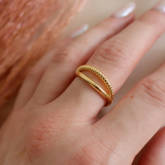 Cross Texture Ring